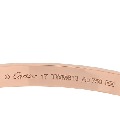 Cartier 18K Pink Gold LOVE Bracelet 17 4 of 5