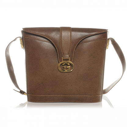 Gucci Leather Web Shoulder Bag Brown 1 of 6