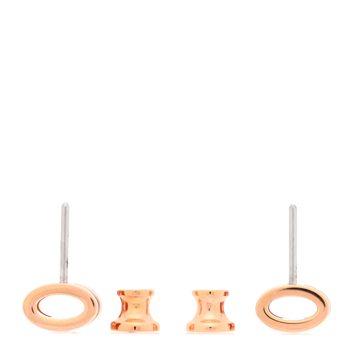 Gold Lacquered Mini Pop H Earrings Rose Extreme