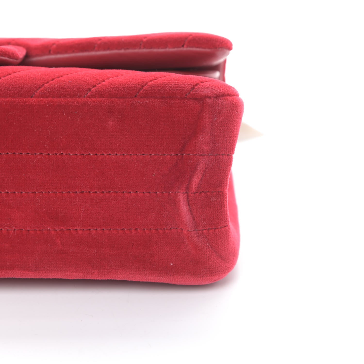 Chanel Velvet Chevron Quilted 2.55 Reissue 225 Flap Red 11 of 15