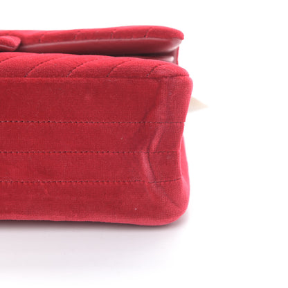 Chanel Velvet Chevron Quilted 2.55 Reissue 225 Flap Red 11 of 15