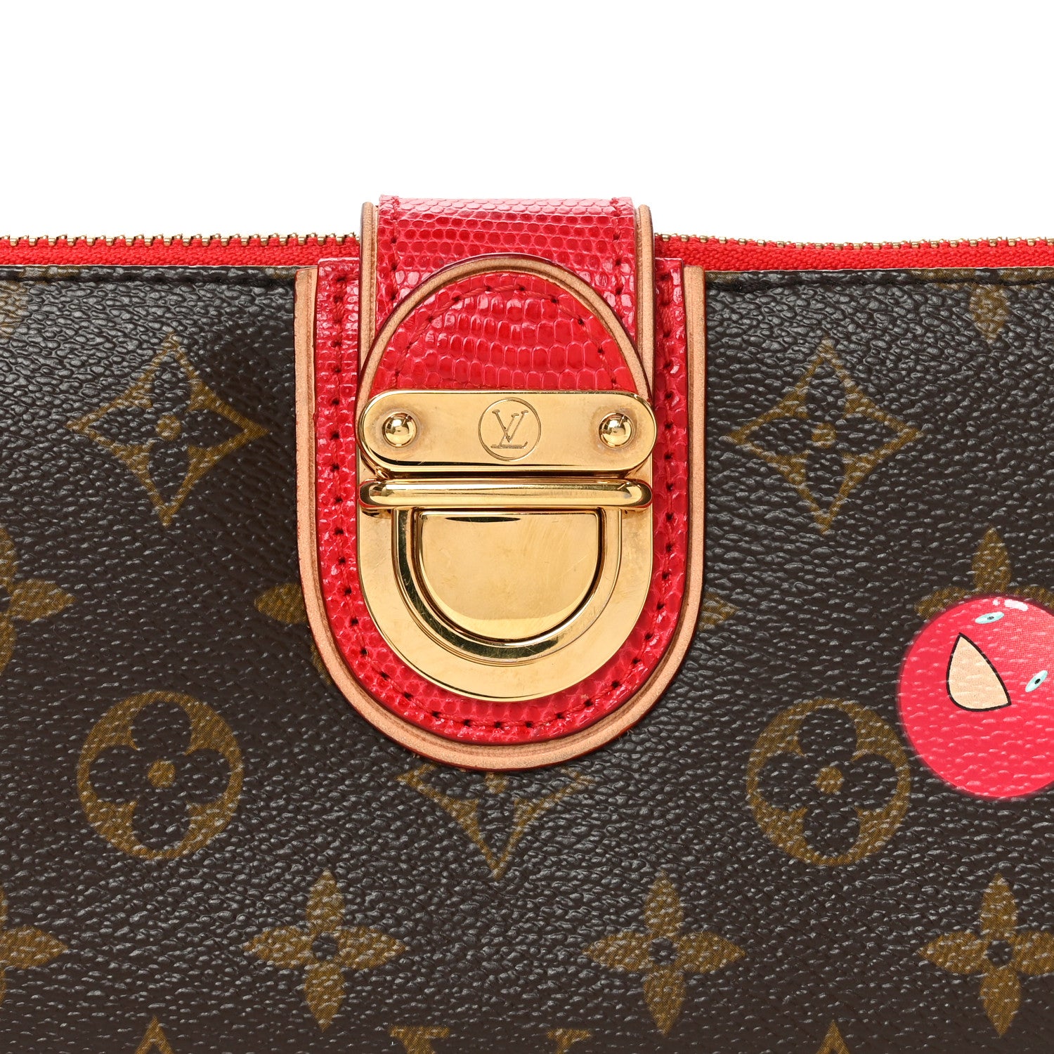 Louis Vuitton Lizard Monogram Cerises Pochette 7 of 9