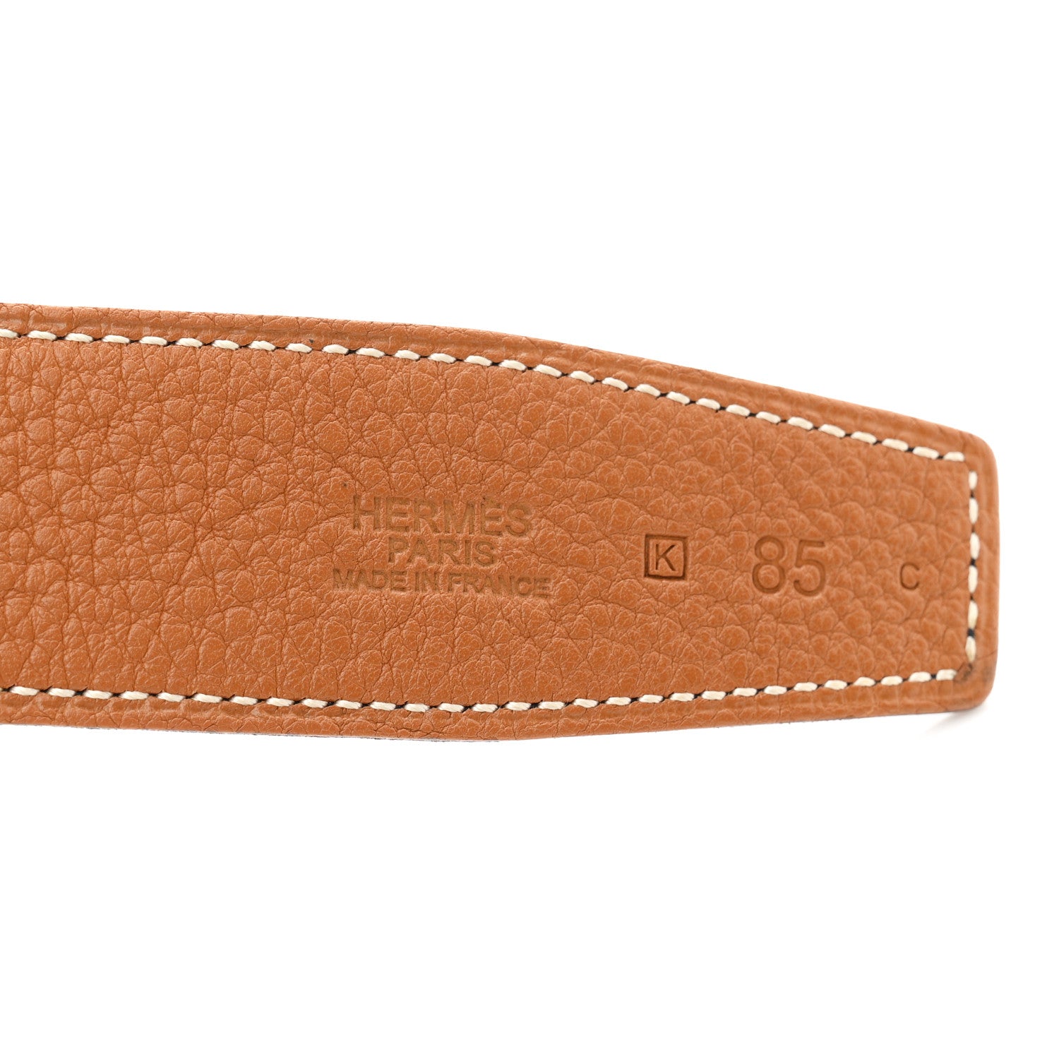 Hermes Box Togo 32mm Belt Strap 85 34 Black Gold 3 of 6