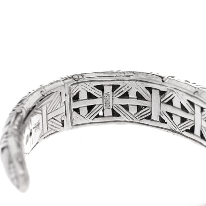 John Hardy Sterling Silver Bamboo Basketweave Hinged Cuff Bracelet 4 of 4