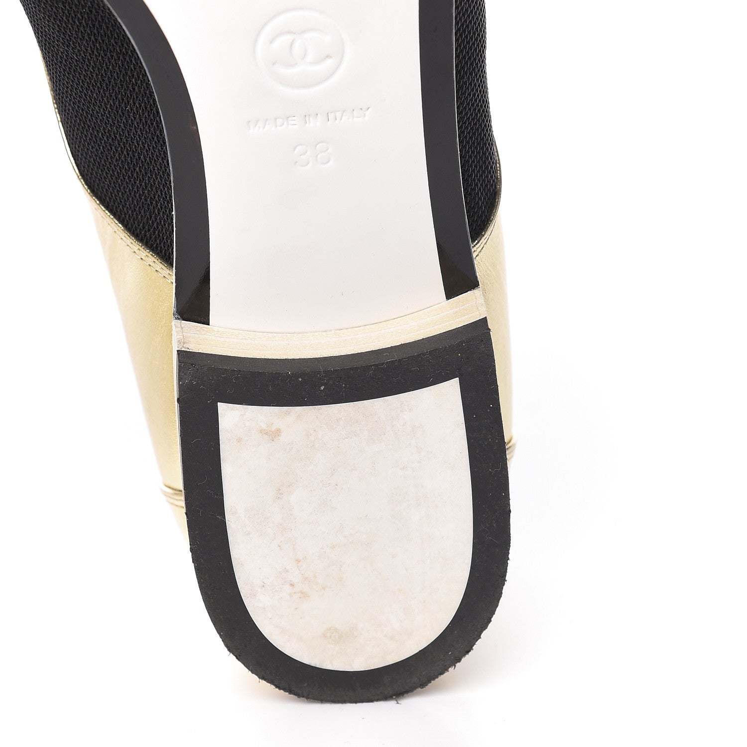 Chanel Metallic Lambskin CC Lace Up Oxfords 38 Dark Gold 14 of 17