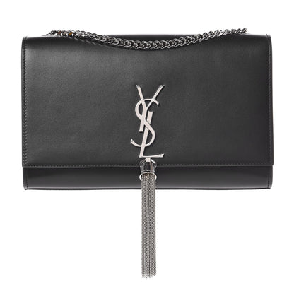 Saint Laurent Smooth Calfskin Medium Classic Monogram Kate Tassel Satchel Black 1 of 7