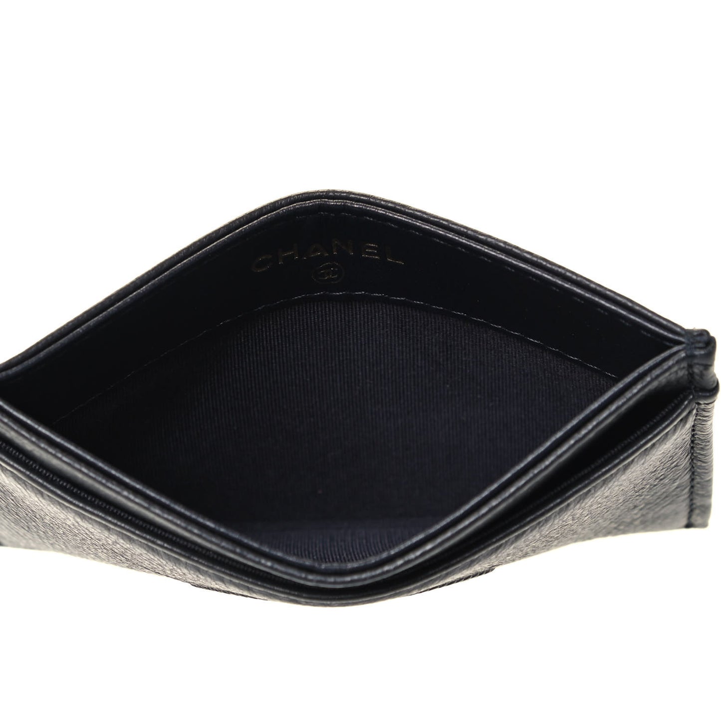 Calfskin CC Card Holder Black