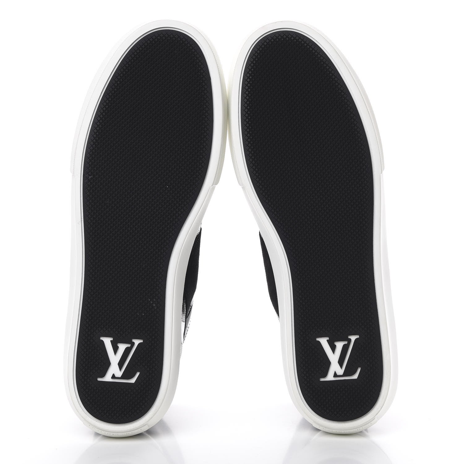 Louis Vuitton Suede Patent Calfskin Damier High Top Sneakers 8 Black 5 of 7