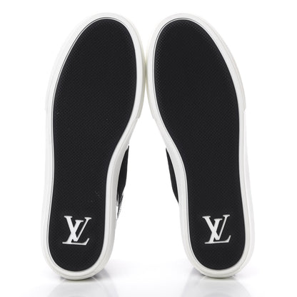 Louis Vuitton Suede Patent Calfskin Damier High Top Sneakers 8 Black 5 of 7