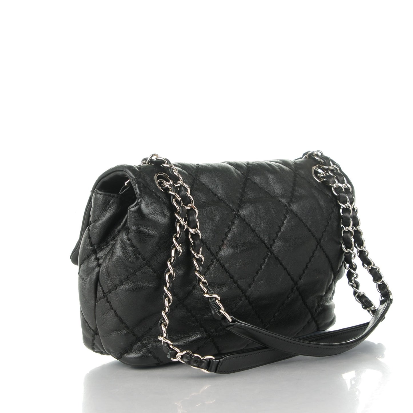 Calfskin Quilted Small Love Me Tender Flap Black