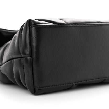 Saint Laurent Lambskin Quilted Small Loulou Puffer Monogram Chain Satchel Black 9 of 10