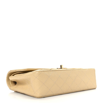 Chanel Caviar Quilted Medium Double Flap Beige Clair 4 of 9