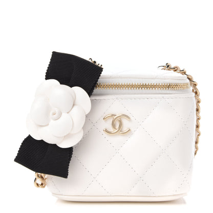 Chanel Lambskin Quilted My Chanel Lady Vanity Case With Chain White 1 of 11