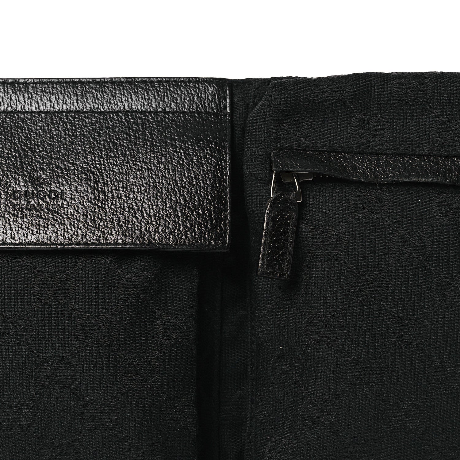 Gucci GG Monogram Double Pocket Belt Bag Black 8 of 13