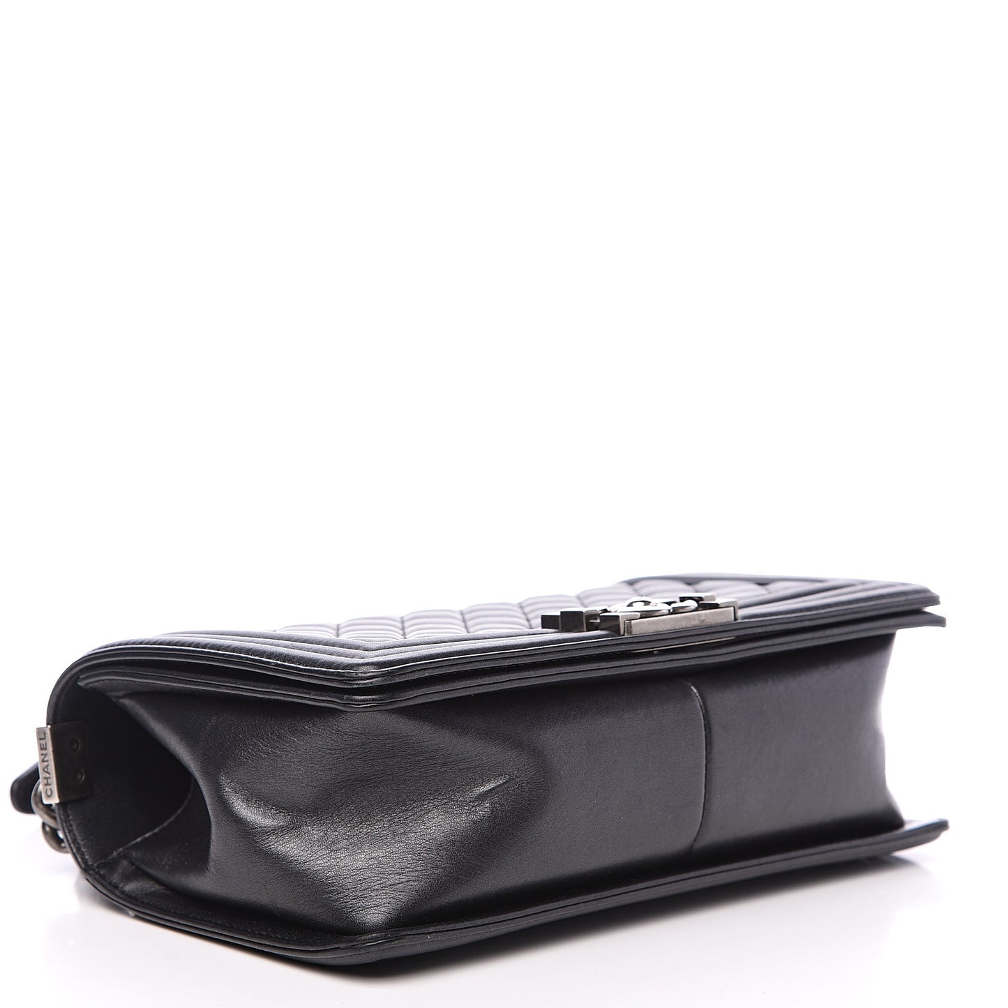 Lambskin Quilted Medium Boy Flap Black