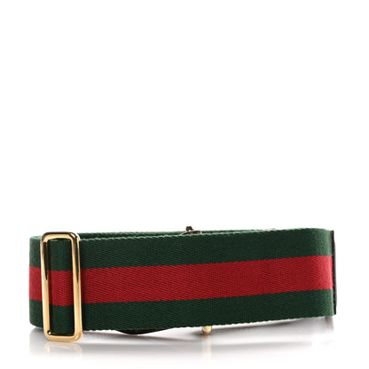 Gucci Canvas Web Shoulder Strap Green Red 2 of 4
