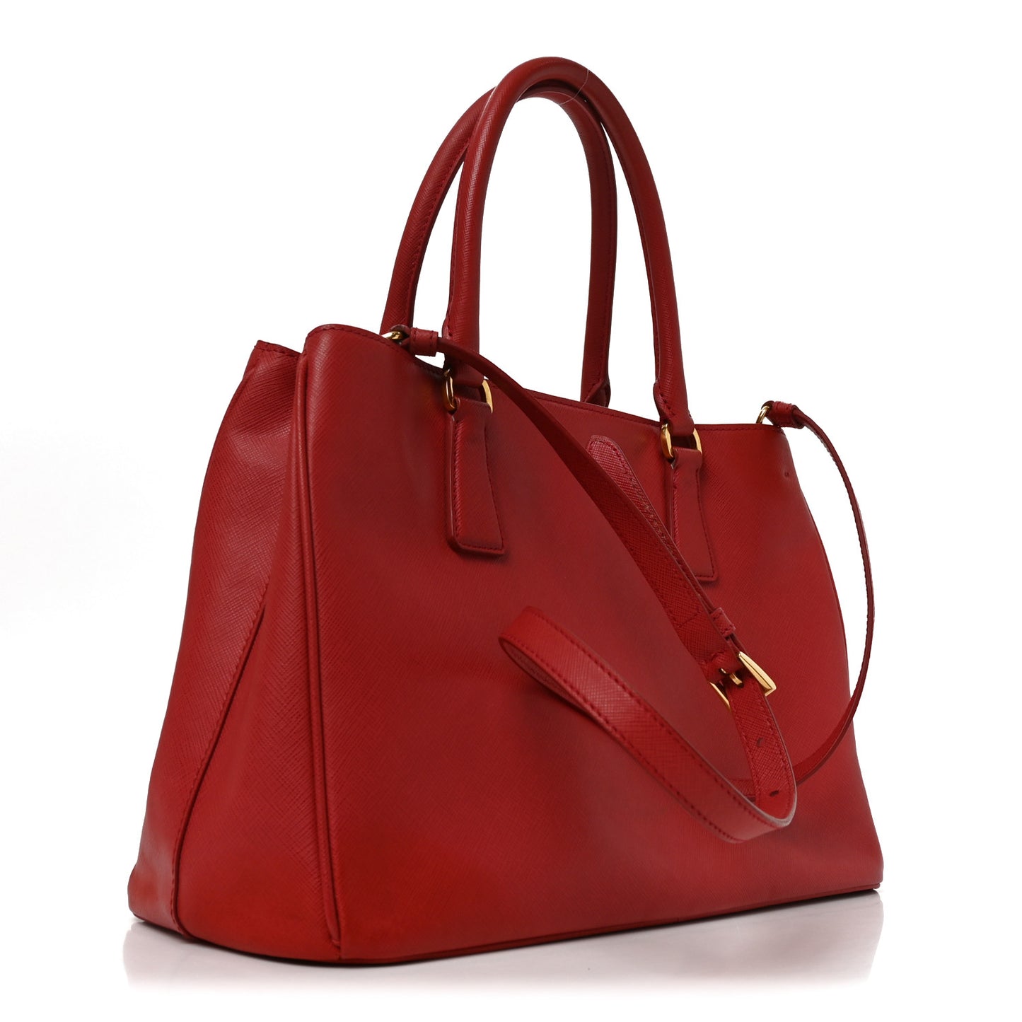 Saffiano Lux Medium Tote Fuoco