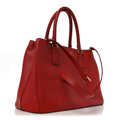 Prada Saffiano Lux Medium Tote Fuoco 3 of 9