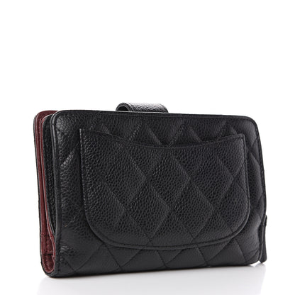 Chanel Caviar Quilted Zipped Pocket Wallet Black 2 of 13