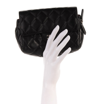 Chanel Lambskin Quilted Flap Cosmetic Case Black 1 of 8