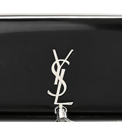 Saint Laurent Patent Classic Monogram Tassel Clutch Black 7 of 7