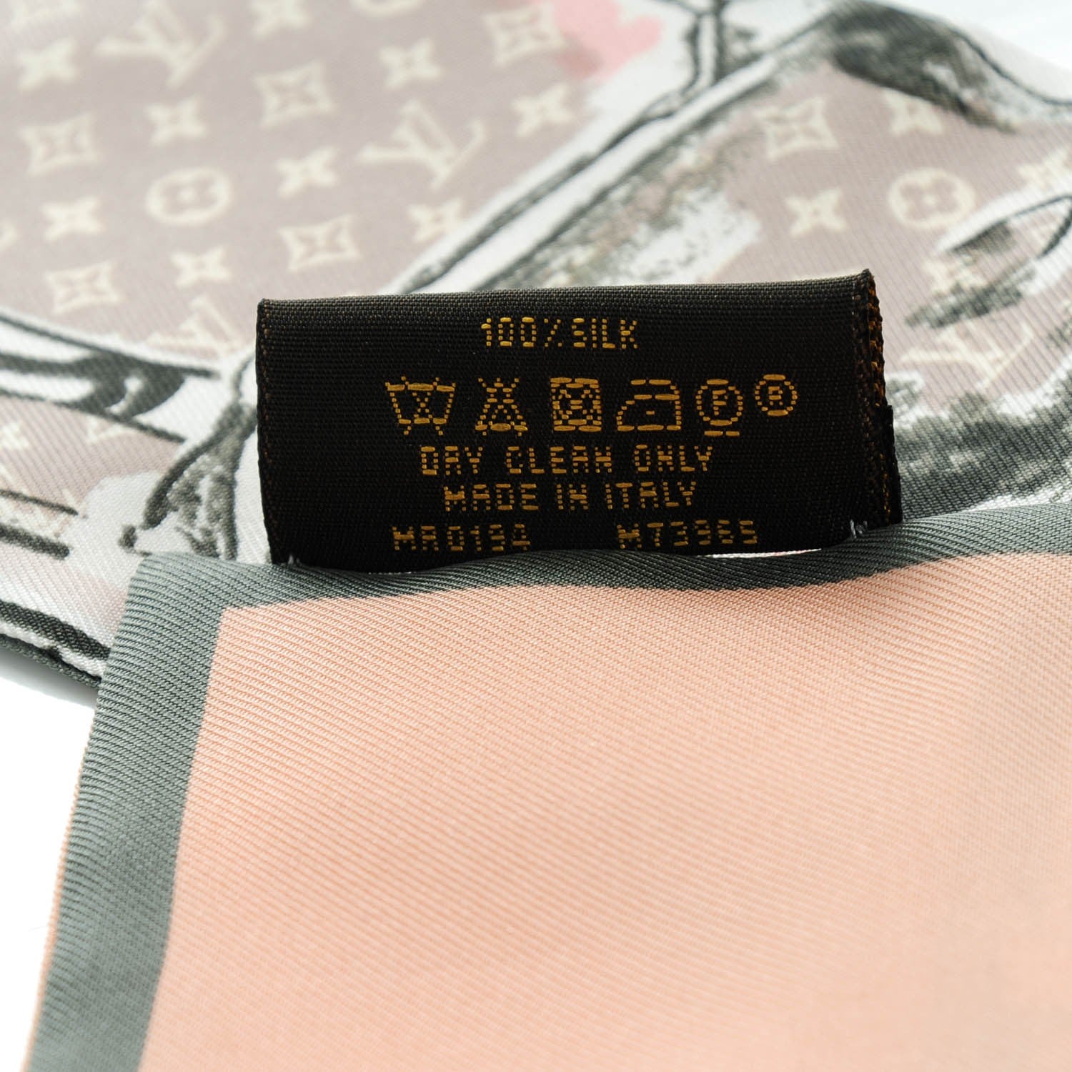 Louis Vuitton Silk Monogram Trunks Bandeau Rose Poudre 5 of 5