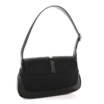 Gucci Monogram Calfskin Small Jackie O Hobo Black 3 of 13