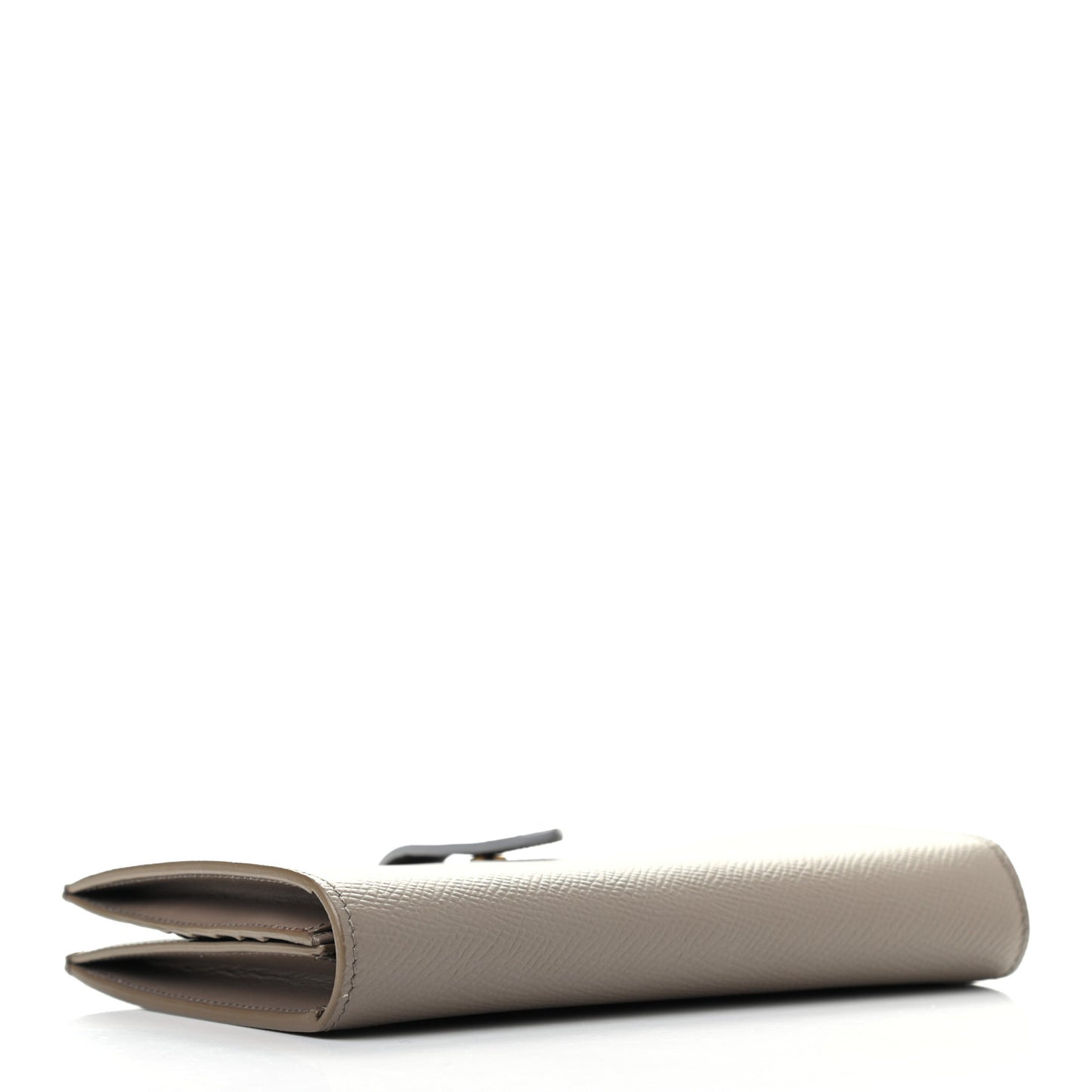 Grained Calfskin Large Multifunction Strap Wallet Pebble Mineral