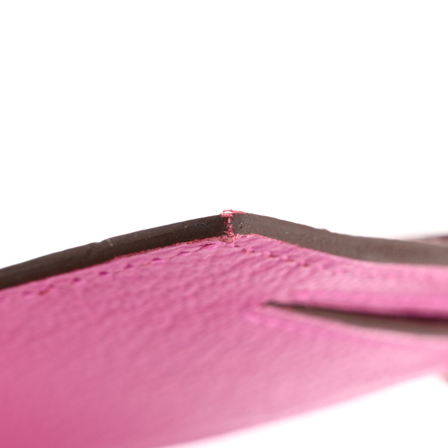 Chevre Mysore Kelly Pocket Compact Wallet Rose Pourpre