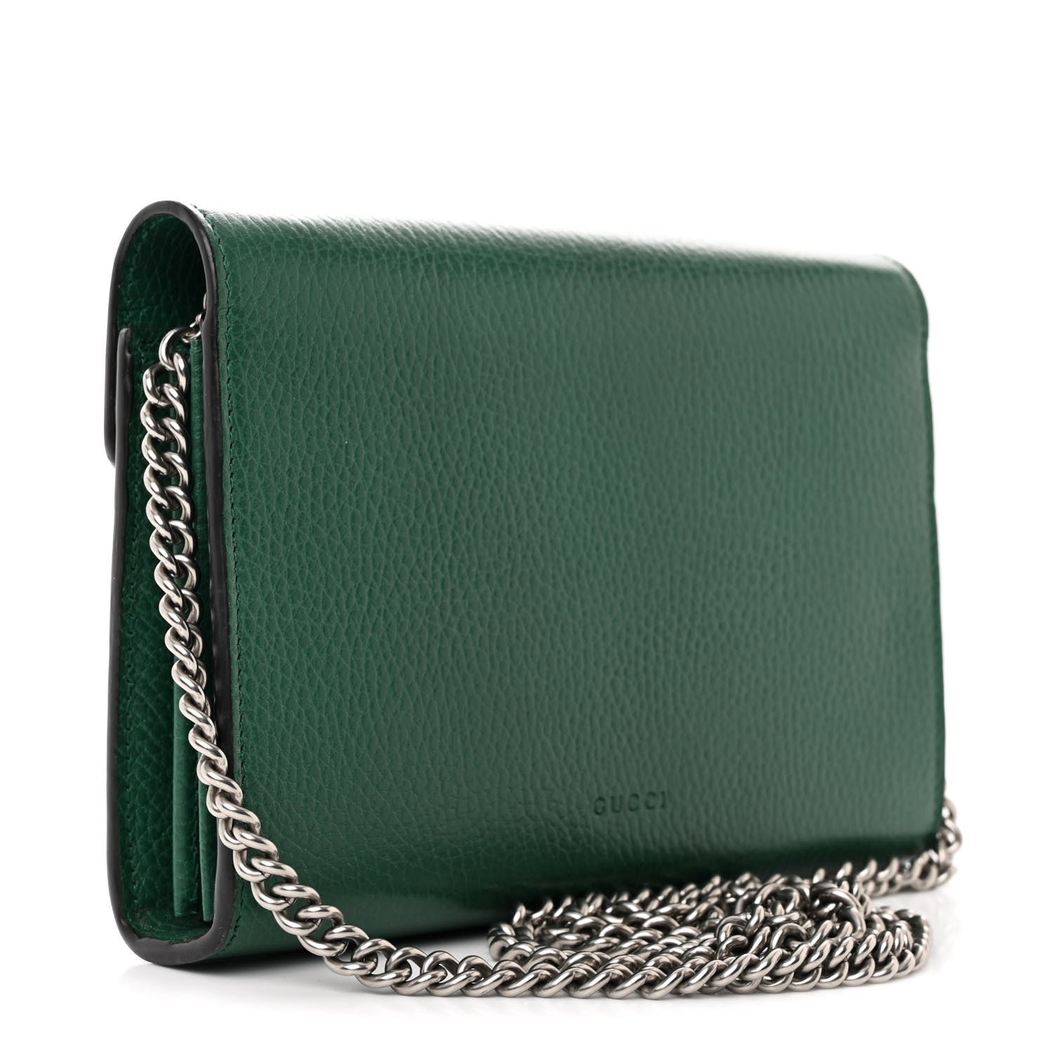 Gucci Calfskin Mini Dionysus Chain Wallet Emerald 3 of 13