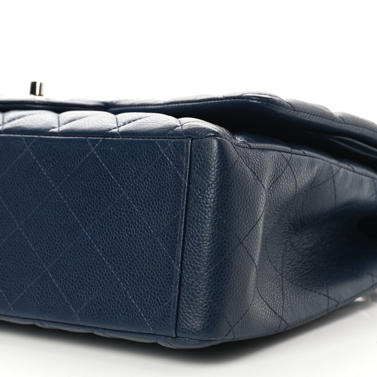 Chanel Caviar Quilted Maxi Double Flap Blue 9 of 11