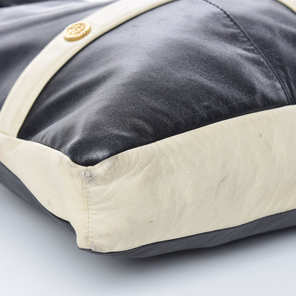 Chanel Lambskin Large Girl Bag Black Beige 8 of 9