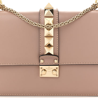 Valentino Garavani Vitello Medium Glam Lock Rockstud Flap Poudre 7 of 9