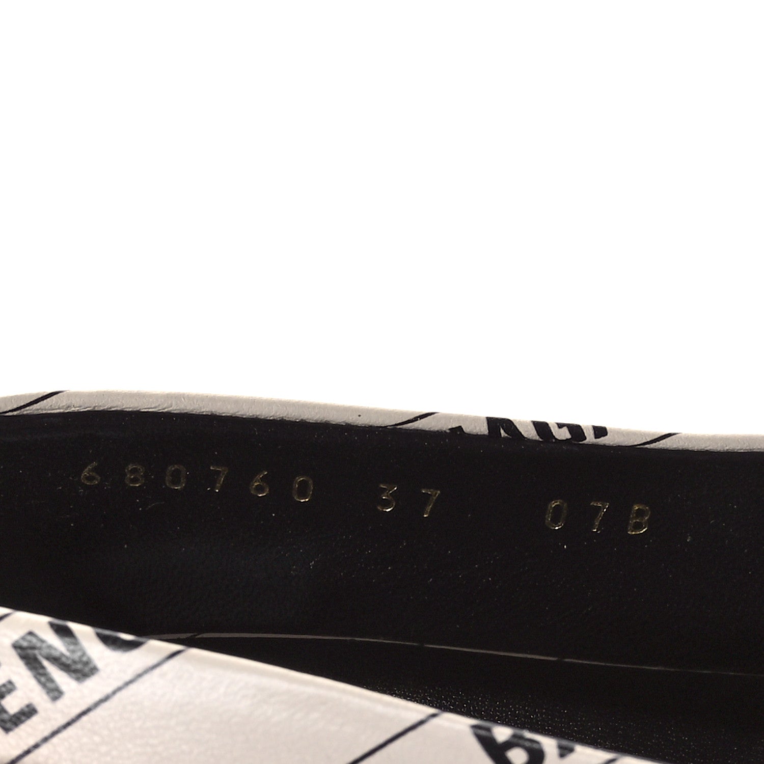 Balenciaga GUCCI X BALENCIAGA Nappa Charlotte Allover Logo Pumps 37 Mystic White Black 8 of 9