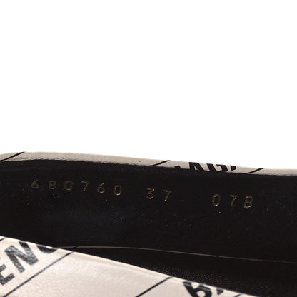 Balenciaga GUCCI X BALENCIAGA Nappa Charlotte Allover Logo Pumps 37 Mystic White Black 8 of 9