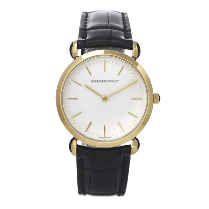 Audemars Piguet 18K Yellow Gold Alligator 32mm Classic Manual Winding Watch 1 of 6