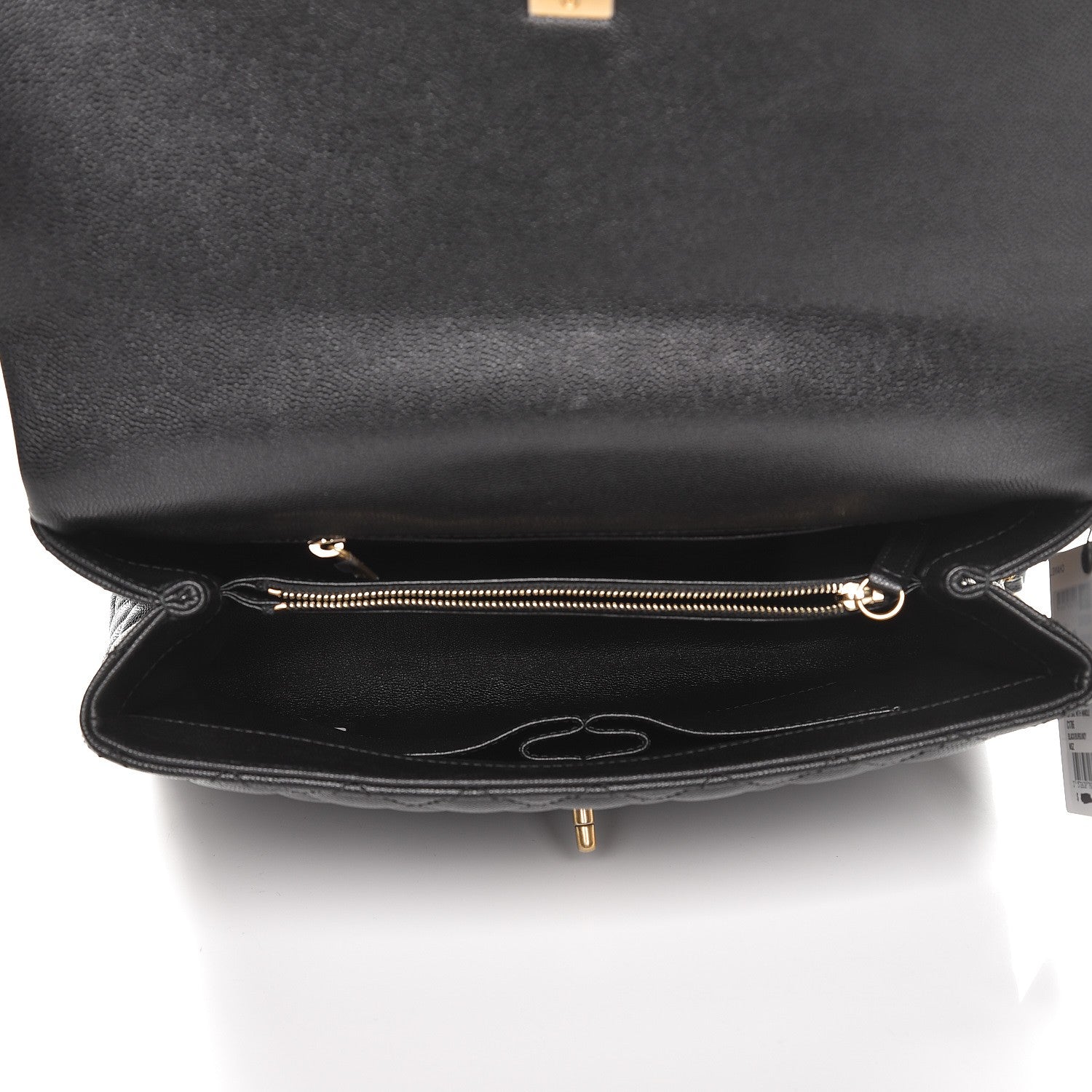 Chanel Caviar Lizard Quilted Medium Coco Handle Flap Black 6 of 9
