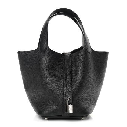 Hermes Taurillon Clemence Picotin Lock 18 PM Black 1 of 9