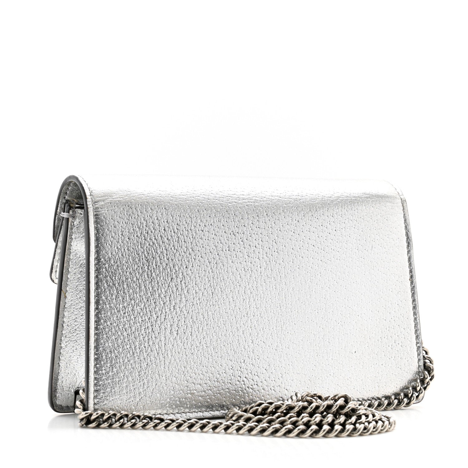 Gucci Metallic Calfskin Super Mini Dionysus Shoulder Bag Silver 3 of 10