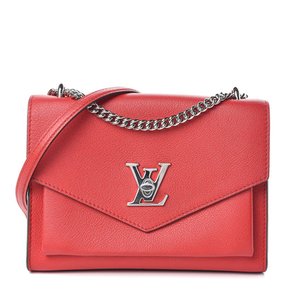 Louis Vuitton Soft Calfskin Mylockme Chain Bag BB Rubis 1 of 11