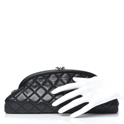 Chanel Lambskin Quilted Timeless Clutch Black 2 of 12