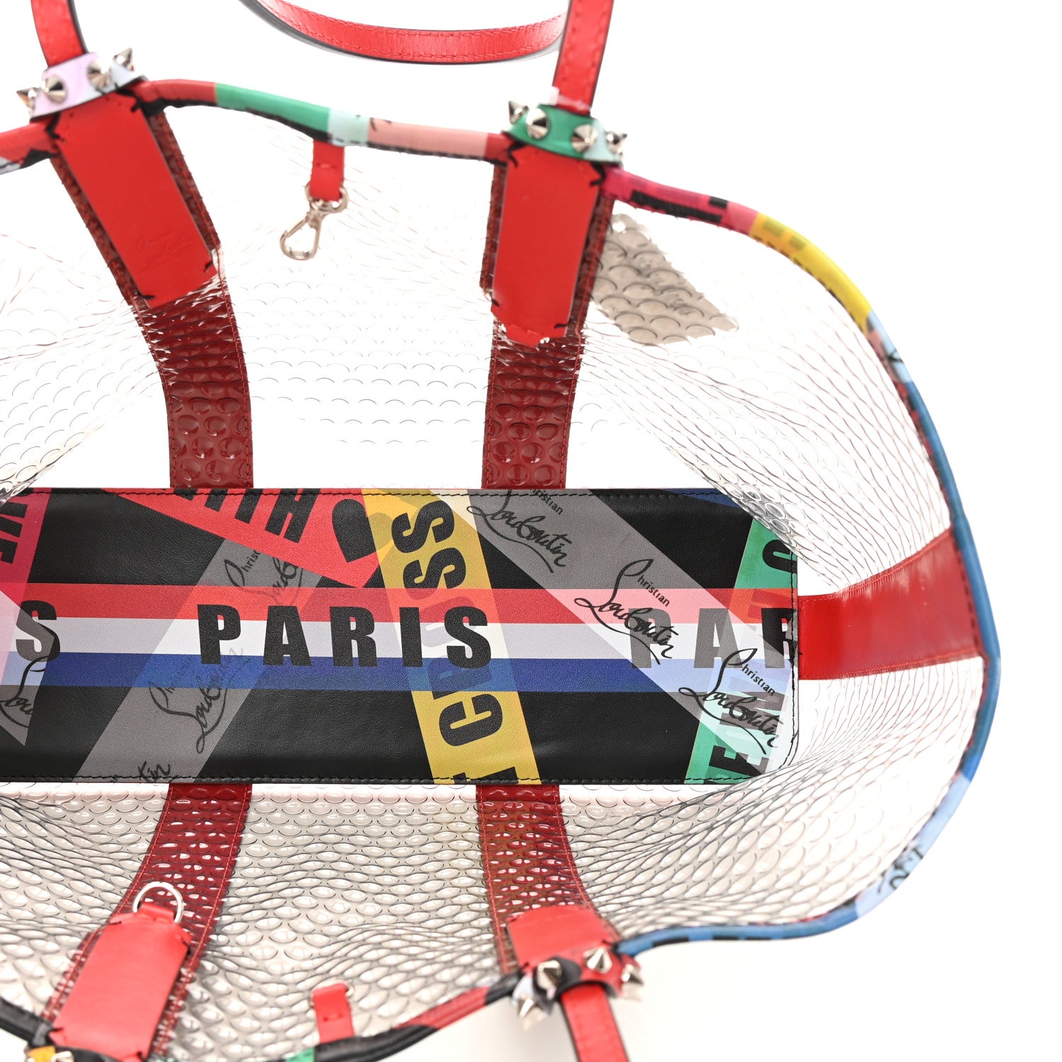 Christian Louboutin PVC Loubiballage East West Cabata Tote Clear Multicolor 6 of 13
