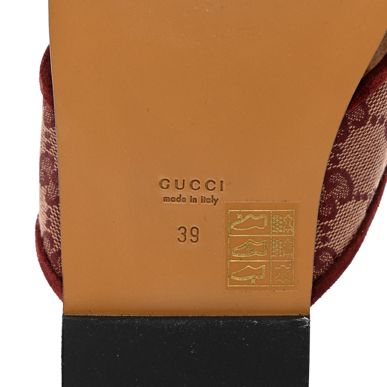 Gucci Canvas GG Monogram Womens Criss Cross Slide Sandals 39 Sahara Rubino Chardonnay 8 of 9