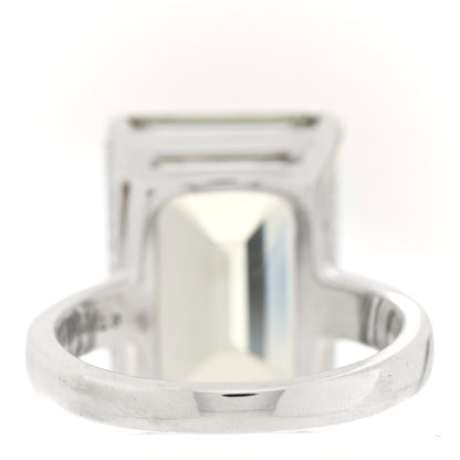 Tiffany Sterling Silver Prasiolite Sparklers Cocktail Ring 52 6 3 of 4