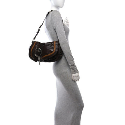 Christian Dior Calfskin Large Gaucho Double Saddle Bag Brown 2 of 14