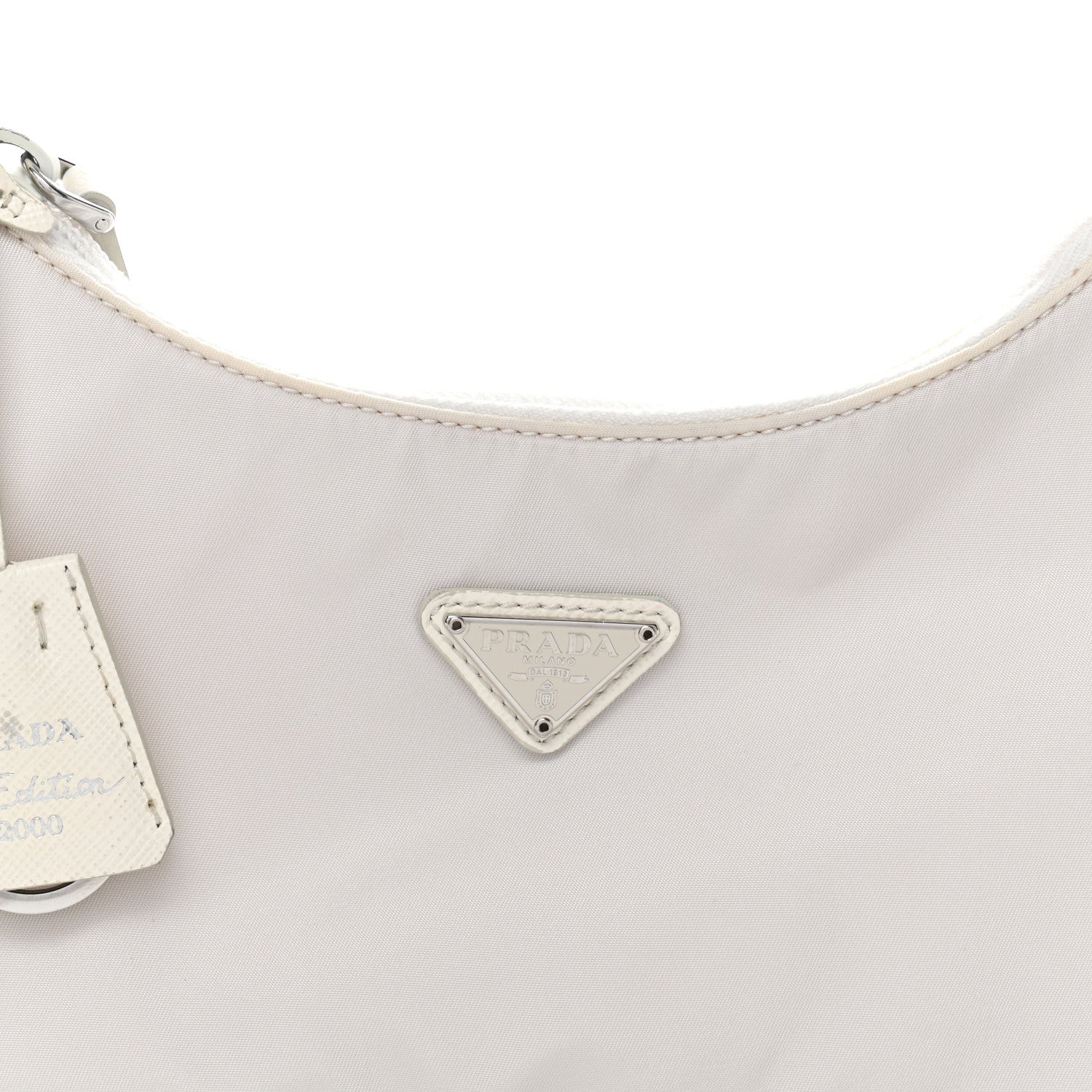 Prada Tessuto Nylon Mini Re-Edition 2000 Bag White 8 of 12