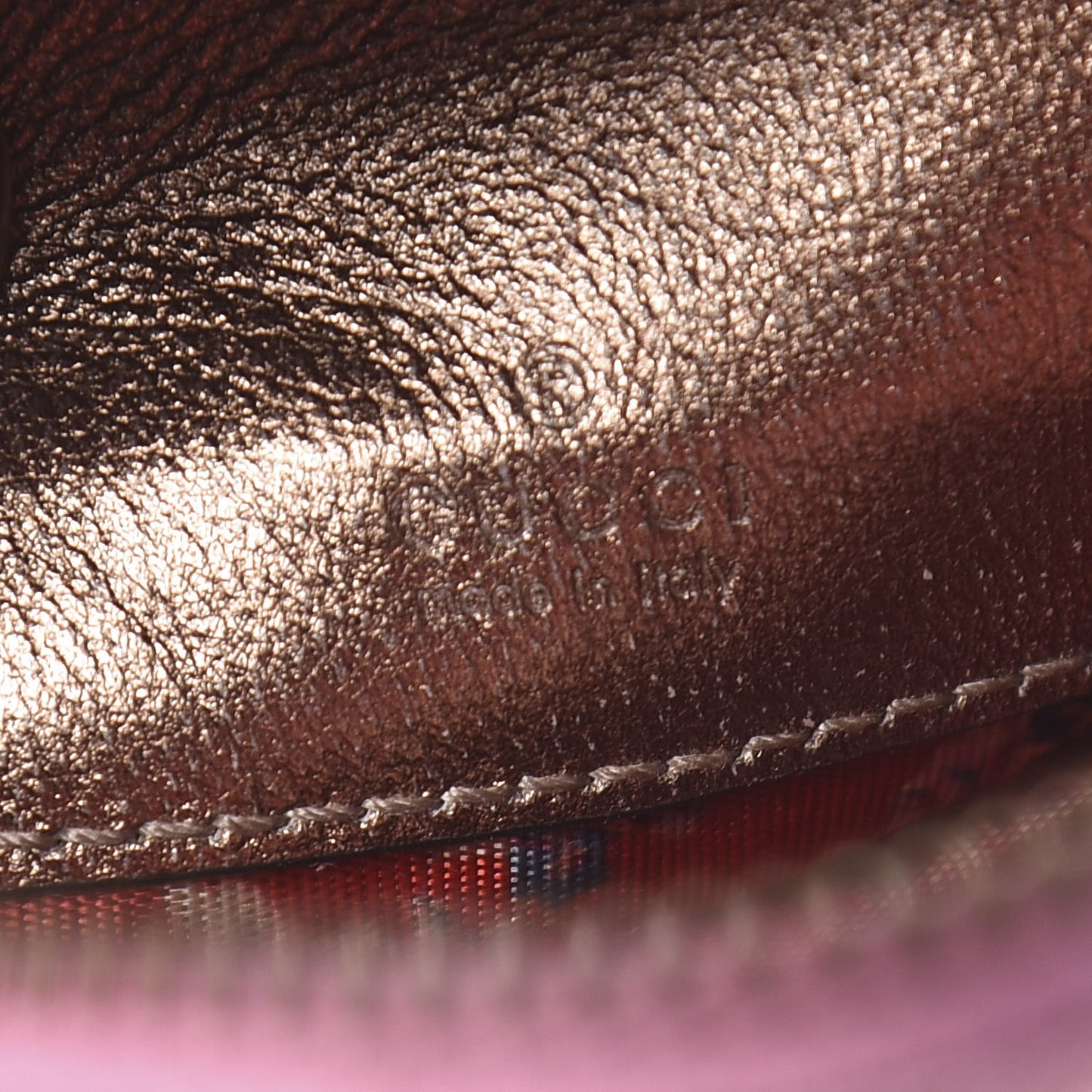 Laminated Nappa Trapuntata Mini Zumi Dome Shoulder Bag Rosa Lago Rame