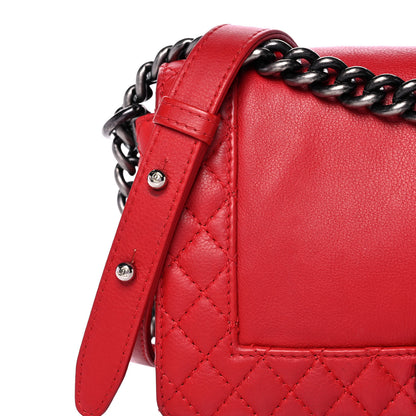 Chanel Calfskin Medium Boy Reverso Flap Red 10 of 17