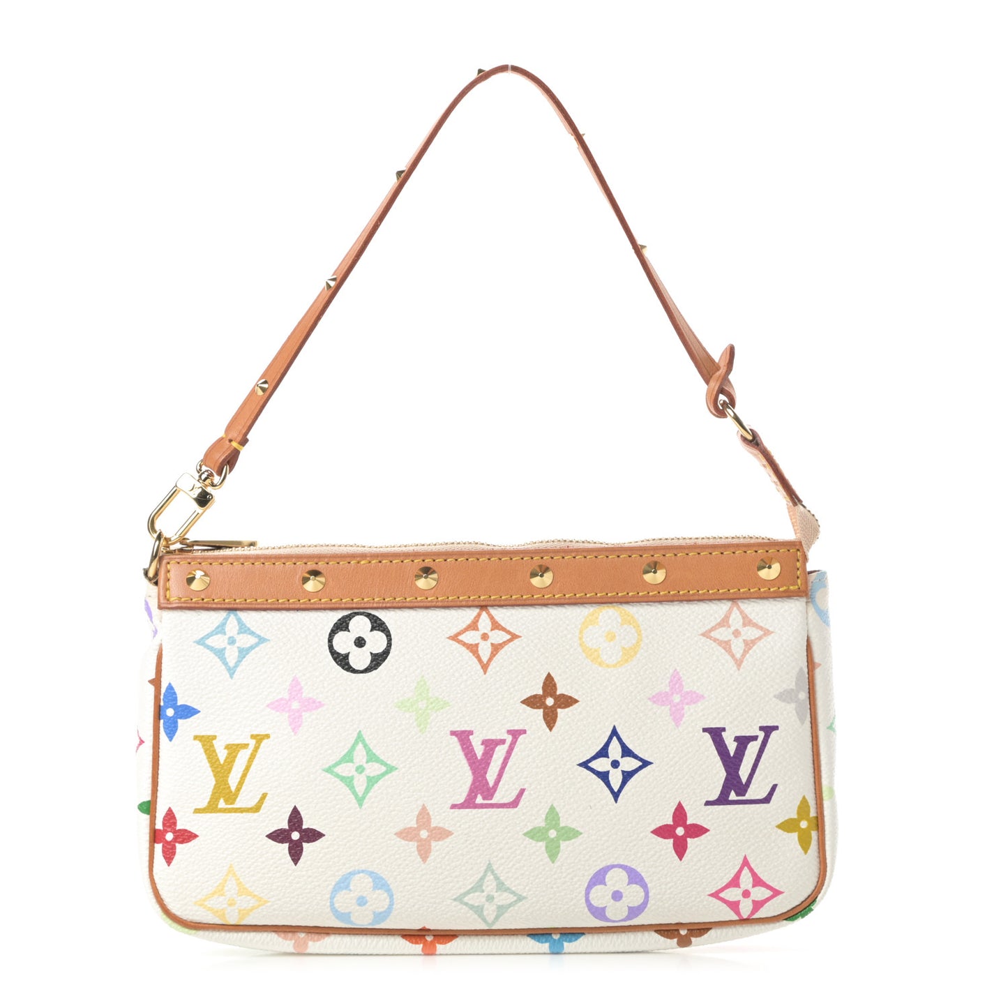 Monogram Multicolor Pochette Accessories White