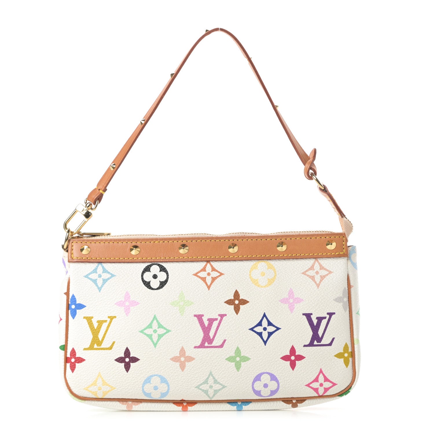 Louis Vuitton Monogram Multicolor Pochette Accessories White 1 of 11